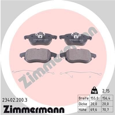 Bremseklosser ZIMMERMANN 23402.200.3