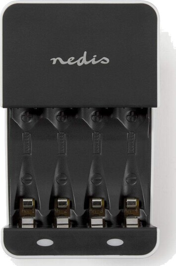 Nedis NiMH batterilader AA/AAA