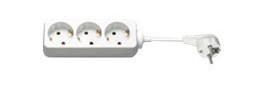 MicroConnect - Flerkoplingslist - inngang: strøm - utgangskontakter: 3 (strøm) - 1.5 m kabel