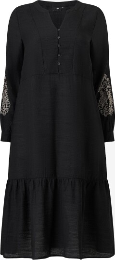 Zizzi Kjole caJanice L/S Midi Svart