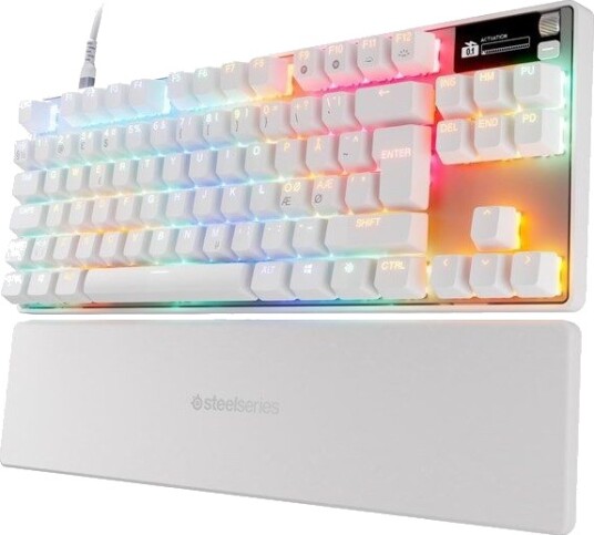 SteelSeries Apex Pro TKL Gen 3 Gamingtastatur med OmniPoint 3.0 Hypermagnetiske brytere RGB Hvit SteelSeries Apex Pro TKL Gen 3 Gamingtastatur med OmniPoint 3.0 Hypermagnetiske brytere RGB Hvit