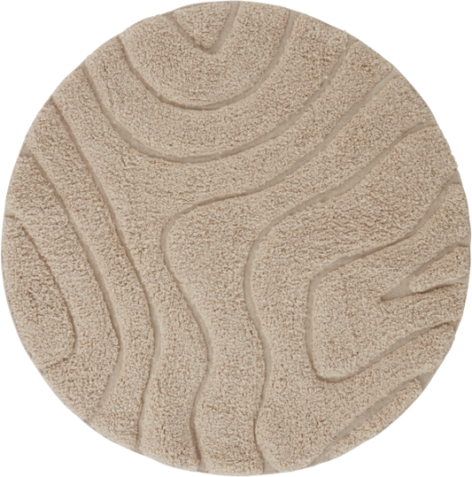Strandängen badematte ø 80 cm Beige Strandängen badematte ø 80 cm Beige