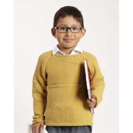 Clever Clark by DROPS Design Genser Strikkeoppskrift str 12 mdr 10 år