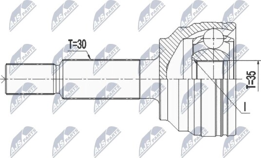 Nty Drivknute drivaksel NTY NPZ CH 033