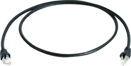 Telegärtner 100008948 Rj45 Nettverkskabel Patchkabel Cat 5E F/Utp 7,5 M Svart Flammehemmende Med Bøyebeskyttelseshette 1 Stk