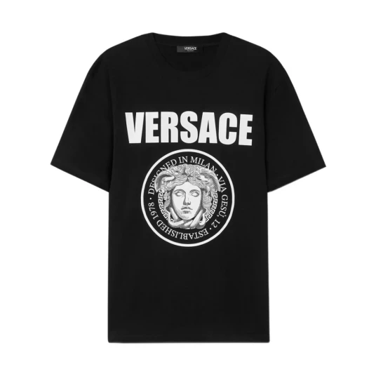 Versace Herre Topper Svart L Versace Herre Topper Svart L