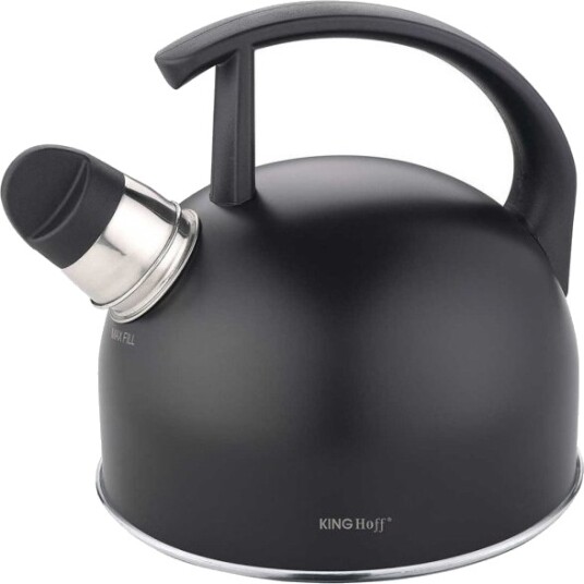Kinghoff Vannkoker 1,5 L Med Fløyte Kh 1897 Svart Matt Kinghoff Vannkoker 1,5 L Med Fløyte Kh 1897 Svart Matt