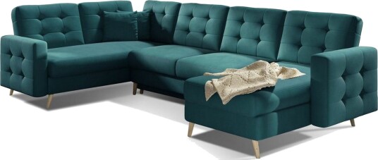 Seksjon Eltap Asgard U 326x202x93 cm Mat Velvet 75 Grønn