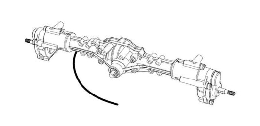 MJX P8HSB Complete Rear Axle