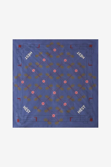 Hést Skjerf Eliza Silk Small Blå