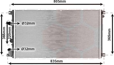 VAN WEZEL 43002361 Radiator motorkjøling