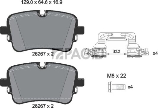PAGID T2891N Bremseklosser PAGID T2891N Bremseklosser