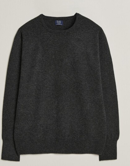 William Lockie Rob Lambswool Crewneck Charcoal