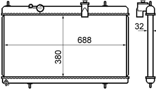 MAHLE CR 801 000S Radiator motorkjøling