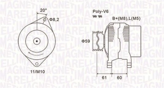 Dynamo MAGNETI MARELLI 063731643010 Dynamo MAGNETI MARELLI 063731643010