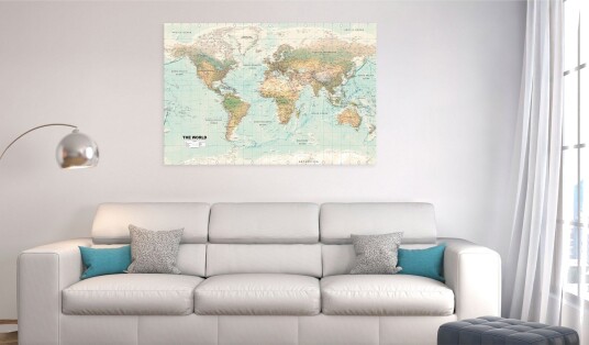 Tavle World Map: Beautiful World 90X60 Artgeist sp. z o. o.