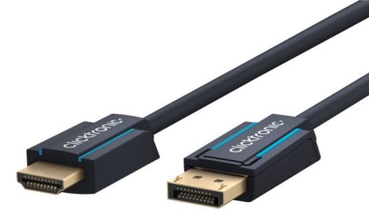 ClickTronic 10m Aktiv DisplayPort til HDMI Adapterkabel 4K/60Hz