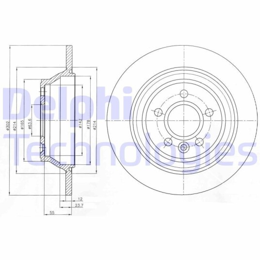 Bremseskive DELPHI BG4238C Bremseskive DELPHI BG4238C