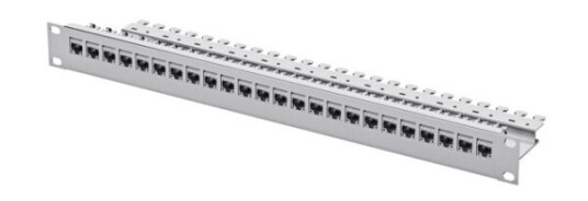 Telegärtner Patch Panel Vorderseite Rack Montierbar Rj-45 X 24 Hellgrau Ral 7035 1U 48.3 Cm 19"