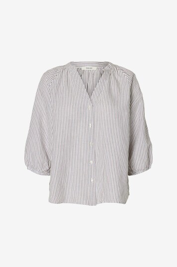 Selected Women   Bluse slfCleo alberta Linen Blend Shirt   Hvit