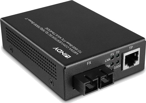 Lindy 25119 mediekonverter 1GbE 550 m Lindy 25119 mediekonverter 1GbE 550 m