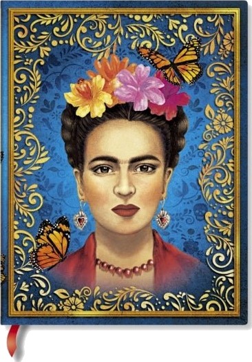 The Colourful Portrait Vida Frida Midi Lined Hardcover Journal Elastic Band Closure The Colourful Portrait Vida Frida Midi Lined Hardcover Journal Elastic Band Closure