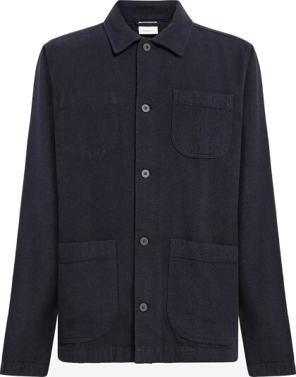 Knowledge Cotton Apparel Canvas Overshirt NIGHT SKY S