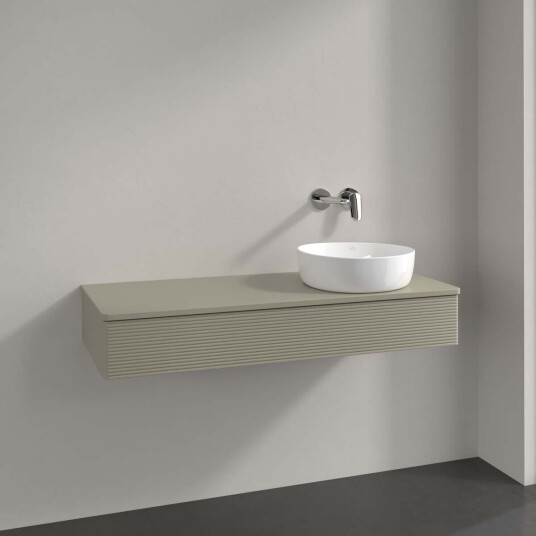 Villeroy & Boch Antao Servantskap med 1 skuff 120x50x19 cm m/lys Steingrå Matt Villeroy & Boch Antao Servantskap med 1 skuff 120x50x19 cm m/lys Steingrå Matt