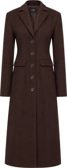 OW Collection Yrsa Wool Coat   TOBACCO BROWN   L
