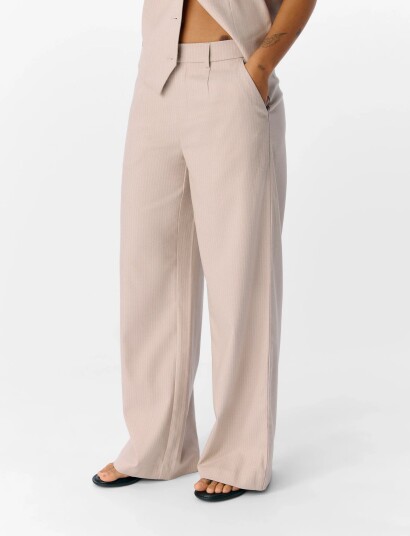 Object Objlisa Wide Pant Aop Noos   Beige   38