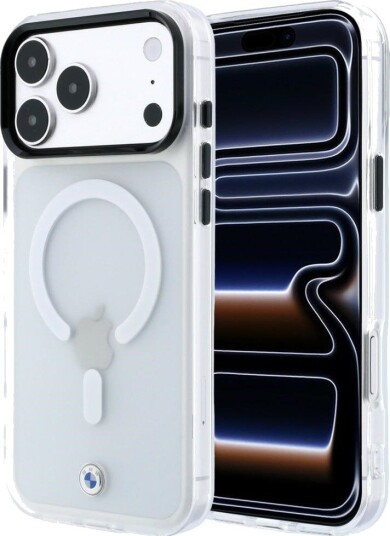 BMW MagSafe-etui til iPhone 18/17 Pro Max - Gjennomsiktig IML- og Metalllogo