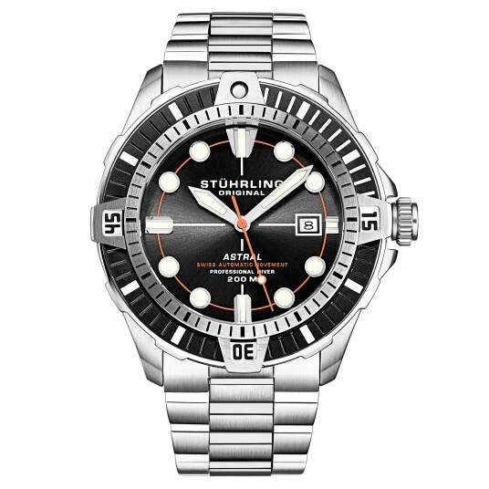 Stührling Original Herreklokke 1005.02 Astral Sort/Stål Ø45 mm