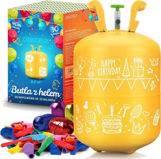 B2X Helium ballongpakke med 0.20m3 helium ballonger og bånd 799000
