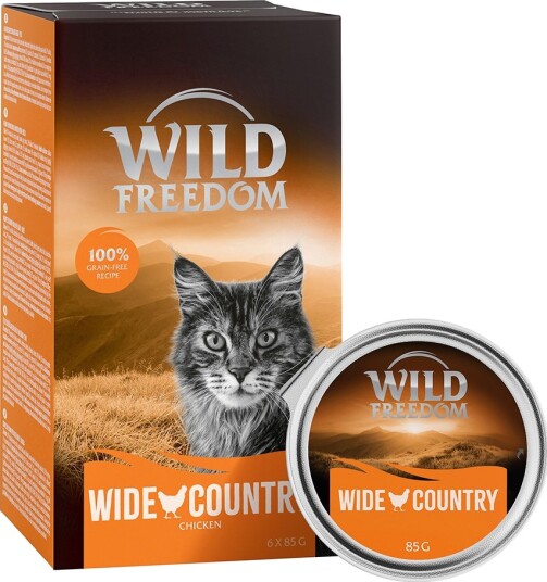Wild Freedom Våtfôr Adult Skåler Wide Country Kylling 6 X 85 G