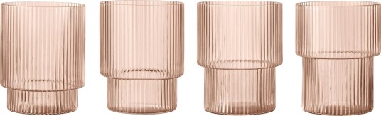 Ripple Glass 4-pk, Blush