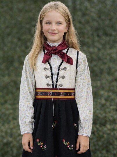 Salto Silja skjorte til festdrakt blomstret 15 16 år