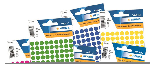 HERMA Rund selvklebende etikett Ø8mm 540 pk Neongul