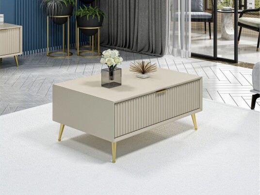 Luxe Sofabord 90 cm - Sandstein