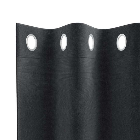 Gardiner med gardiner 2 pcs Mørke grå 140 x 140 cm Fløyel