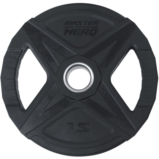 Master Fitness Nero Rubber Plate