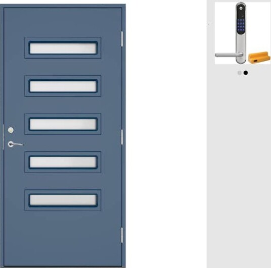 Ytterdør Swedoor Clever-Line+ Hossa med Yale Doorman Classic Home