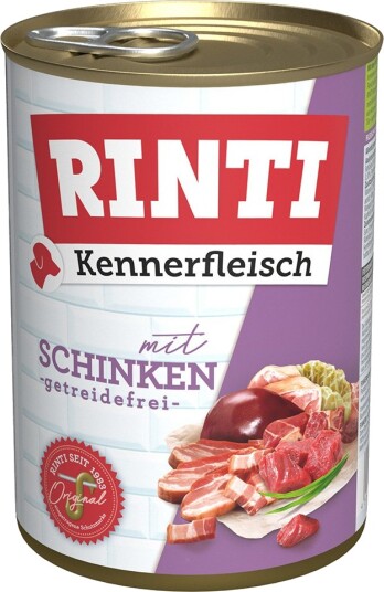 Rinti Kennerfleisch Våtfôr Skinke 12x400g