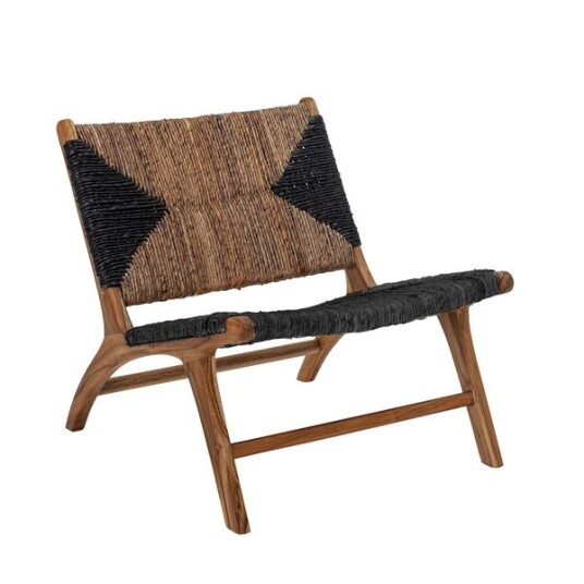 Bloomingville Creative Grant Loungestol, Sort, Teak 1668077-01-0 1668072-01-0