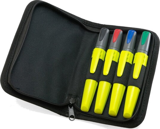 Pica Marker Visor Whiteboard Markersett med etui 4 tusjer r??d gr??nn bl?? sort