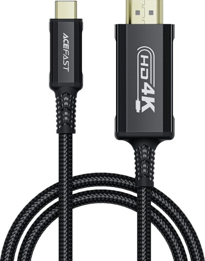Acefast C1 USB-C/HDMI-videokabel 4K 60 Hz HDR 1,8 m - Svart