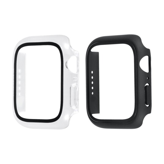 TRIACLE 360 SKJERMBESKYTTERDEKSEL APPLE WATCH 7/8 41 MM 2-PAKNING SORT/TRANSPARENT