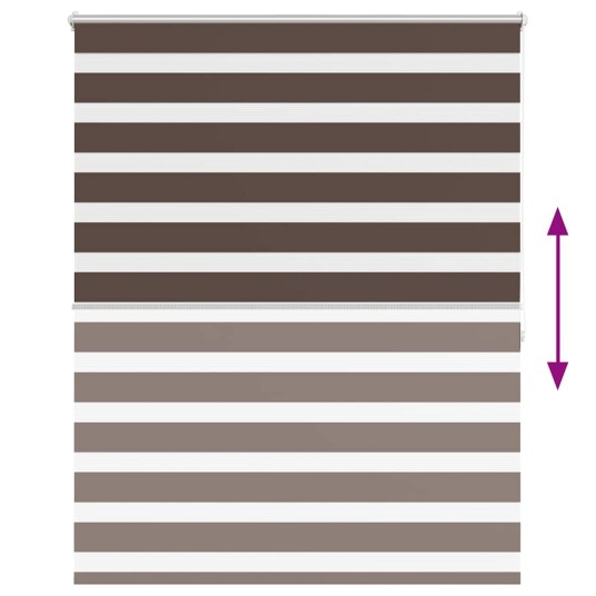 vidaXL Zebra Rullegardin 140 x 175 cm Kaffe Farge