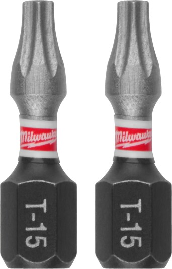 Milwaukee SHOCKWAVE TX15 25mm Skrujernbits - 3-pakning for Elektroverktøy
