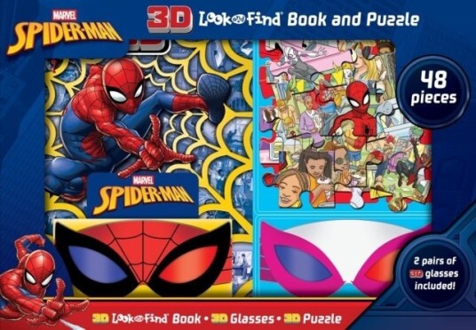 Marvel Spider Man: 3D Look and Find Book and Puzzle Marvel Spider Man: 3D Look and Find Book and Puzzle
