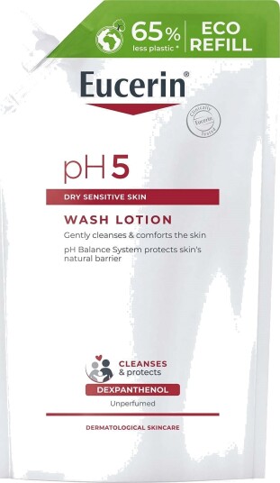 Eucerin pH5 Washlotion Refill Uparfymert 400 ml